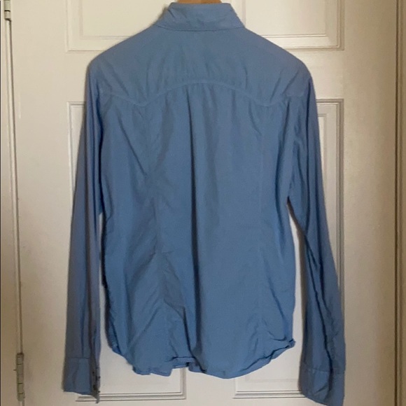 Versace button down Shirt distressed in blue - Picture 11 of 16